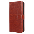 Etui z klapką do Oppo A80, Crazy Horse Wallet, brązowe