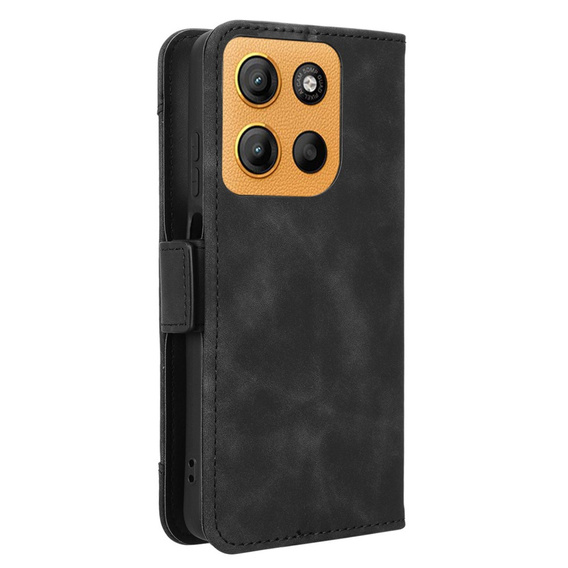 Etui z klapką do Motorola Moto G15 / Motorola Moto G15 Power, Card Slot, czarne