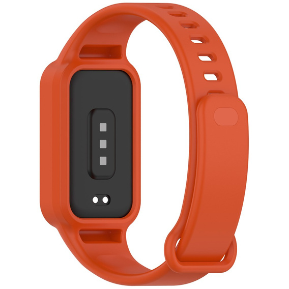 Pasek Silikonowy do Xiaomi Smart Band 9 Active / Xiaomi Redmi Band 3, Pomarańczowy