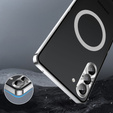 Etui z ochroną aparatu do Samsung Galaxy S23 Plus, CamShield MagSafe, przezroczyste / srebrne