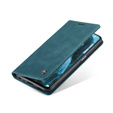 Etui CASEME do Xiaomi Redmi Note 10 / 10S, Leather Wallet Case, zielone