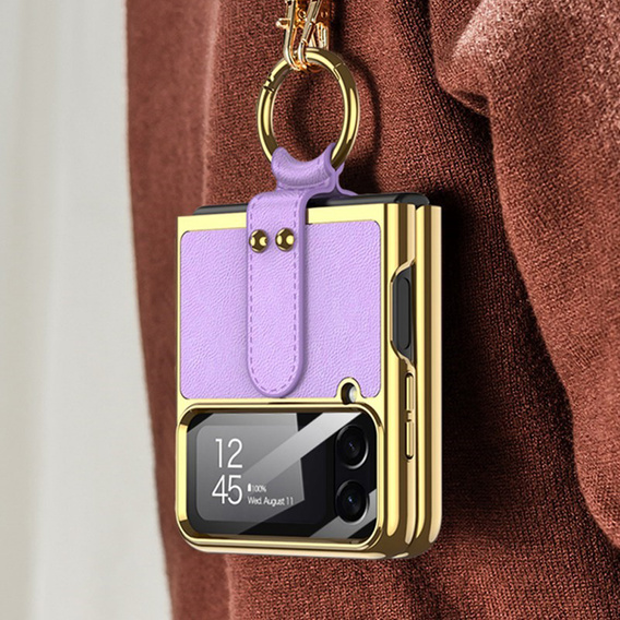 Etui GKK Metal Ring do Samsung Galaxy Z Flip 4 5G, Purple