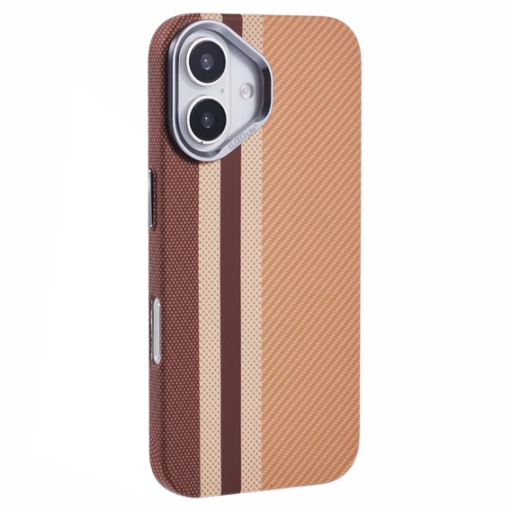 Etui do iPhone 16, Carbon Fiber MagSafe, żółte