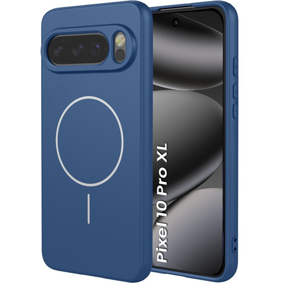 Etui silikonowe do Google Pixel 10 Pro XL, do MagSafe, niebieskie