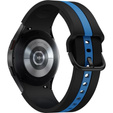 Pasek Silicone Strap Sports do Samsung Galaxy Watch 4/5/6 40/42/43/44/45/46/47mm, Czarny / Niebieski