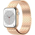 Stalowa Bransoleta do Apple Watch 1/2/3/4/5/6/7/8/9/10/11/SE Ultra 1/2/3 42/44/45/46/49mm, Różowe złoto