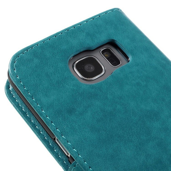 Etui z klapką do Samsung Galaxy S7 Edge, Butterfly, niebieskie