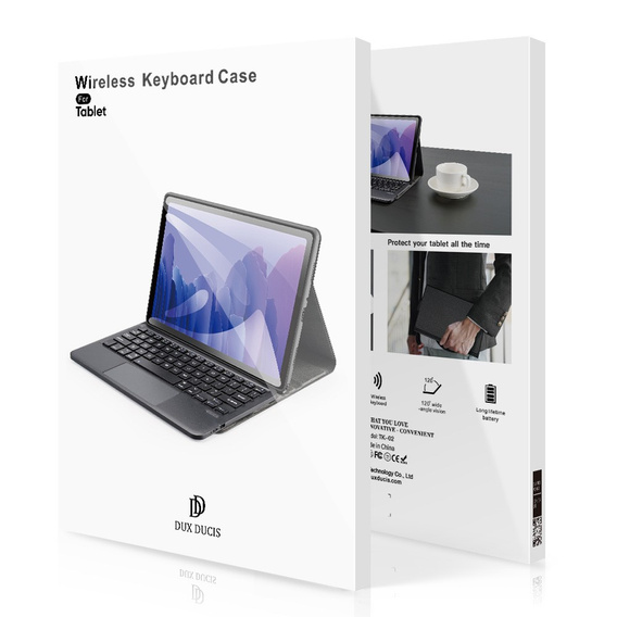Etui z klawiaturą do iPad Pro 11" 2024 (5 gen.), Dux Ducis TouchPad Leather Pen Slot, czarne