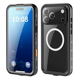 Etui do iPhone 17 Pro Max, Wodoodporne IP68, SHELLBOX MagSafe, czarne