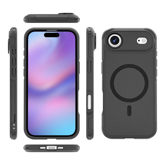 Etui MagForce do iPhone 17 Air, do MagSafe, pancerne, czarne