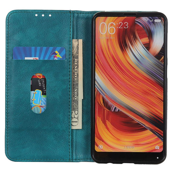 Etui do Sony Xperia 5 V, Wallet Litchi Leather, zielone