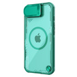 Etui do iPhone 16e, pancerne Nillkin, Icelade Prop, do Magsafe, zielone