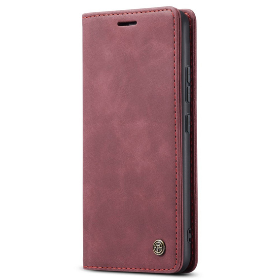 Etui CASEME do Xiaomi 12T / 12T Pro, Leather Wallet Case, czerwone