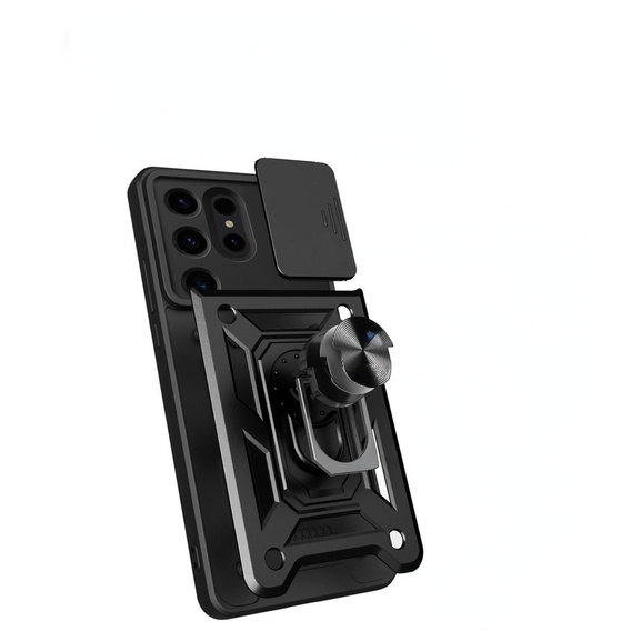 Etui pancerne do Samsung Galaxy S24 Ultra, CamShield Slide, czarne