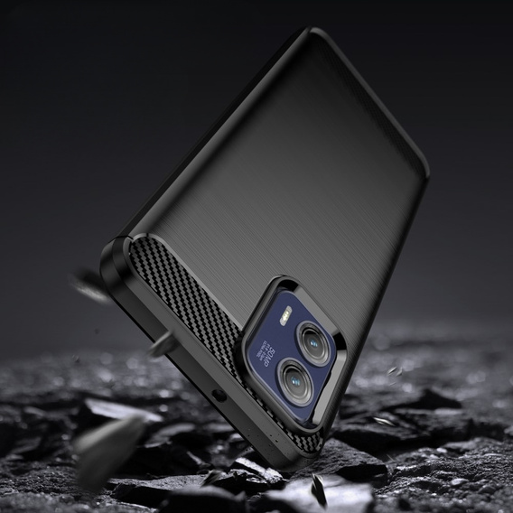 Etui do Motorola Moto G73 5G, Karbon, czarne