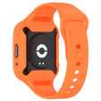 Pasek Silikonowy z Etui do Xiaomi Redmi Watch 3 Active, Pomarańczowy