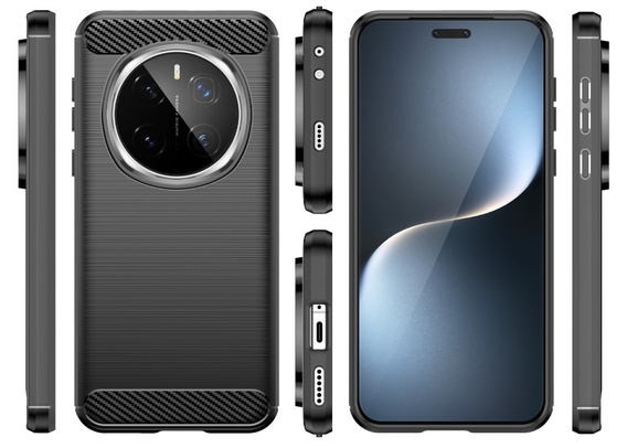 Etui do Honor Magic 7 Pro, Carbon, czarne
