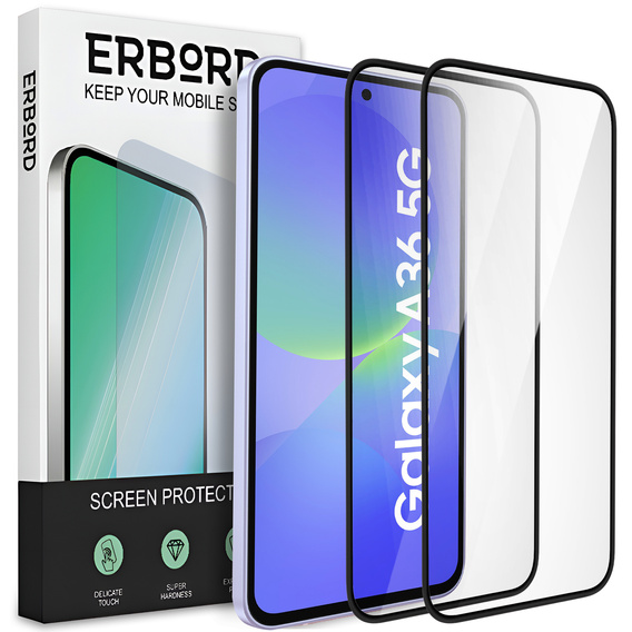 2x Szkło Hybrydowe ERBORD Ceramic do Samsung Galaxy A36 5G – elastyczna ochrona bez stresu