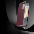 Etui z klapką do Samsung Galaxy S24 FE, Smart View Wallet, bordowe