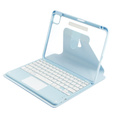 Etui z klawiaturą do iPad Air 10.9" 2022/2020 (5/4 gen.) / Pro 11" 2022/2021/2020 (4/3/2 gen.), Touchpad Pen Slot, niebieskie