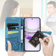 Etui z klapką do Realme 14X / Realme C75, Butterfly, niebieskie