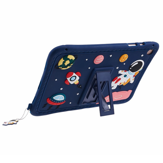 Etui silikonowe dla dzieci do Samsung Galaxy Tab A9+ X210 / X215 / X216B, Pancerne, Astronauta, Granatowe