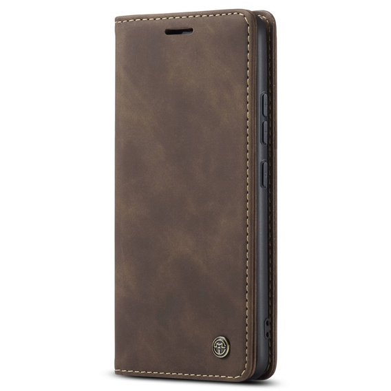 Etui CASEME do Xiaomi 12T / 12T Pro, Leather Wallet Case, brązowe