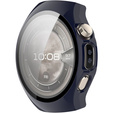 2w1 Etui z twardą ramką i szkłem hartowanym do Huawei Watch 5 42mm - granatowe