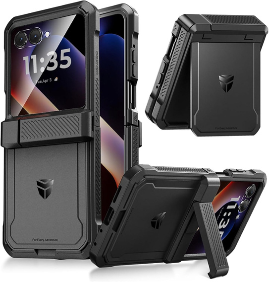 Etui pancerne do Samsung Galaxy Z Flip7 5G, Dexnor, czarne