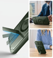 Etui pancerne do iPhone 13 / iPhone 14, Dexnor CamProtect MagSafe, zielone (Dwie ramki)