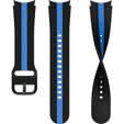 Pasek Silicone Strap Sports do Samsung Galaxy Watch 4/5/6 40/42/43/44/45/46/47mm, Czarny / Niebieski