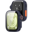2w1 Etui + Szkło Hartowane do Huawei Watch Fit 3, Granatowe/Pomarańczowe