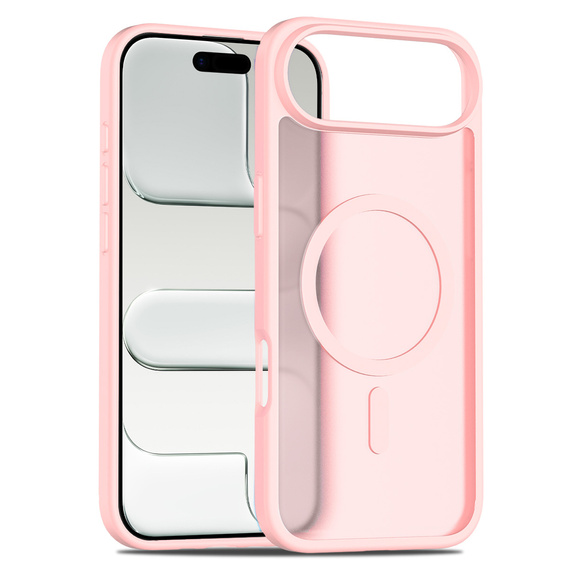 Etui Matt Case do iPhone 17 Air, do MagSafe, półprzezroczyste różowe