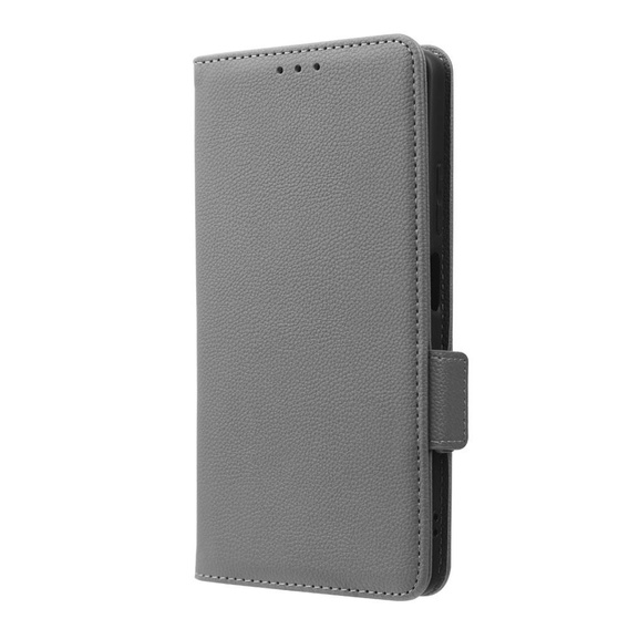 Etui z klapką do Xiaomi Redmi Note 12 5G / POCO X5 5G, Wallet Litchi Magnet, szare
