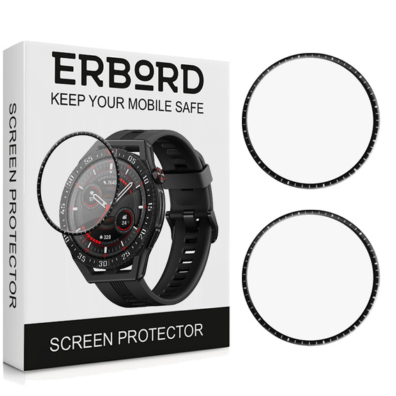 2x Szkło Hybrydowe ERBORD do Huawei Watch GT 3 SE