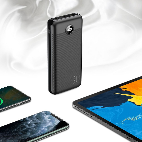 Powerbank VEGER L30 30000 mAh z szybkim ładowaniem PD 20W – Czarny