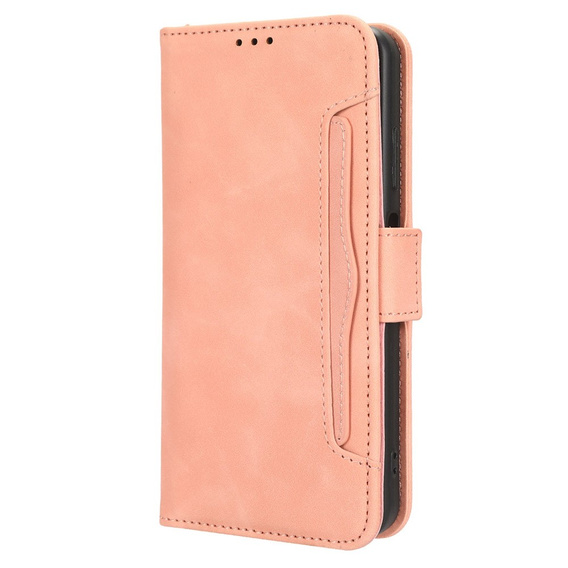 Etui z klapką do Infinix Note 30 VIP, Card Slot, różowe