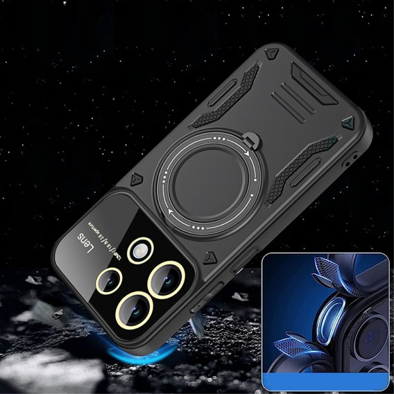 Etui pancerne do Xiaomi Redmi Note 13 Pro 4G / Xiaomi Redmi Note 14S / Xiaomi Poco M6 Pro 4G, CamShield MagSafe, czarne
