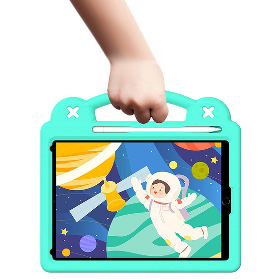 Etui do iPad 10.2" 2021/2020/2019 (9/8/7 gen.) / Air 10.5" 2019 (3 gen.), Cute Patterns, z podstawką, Zielone
