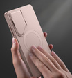 Etui do Samsung Galaxy S25 Ultra, Suritch Shockproof, do MagSafe, różowe