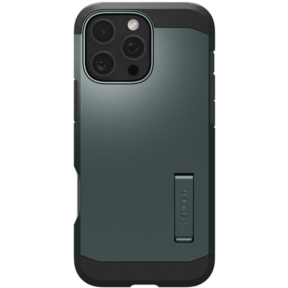 Etui Spigen do iPhone 16 Pro, Tough Armor Mag MagSafe, zielone + Szkło Hartowane 9H