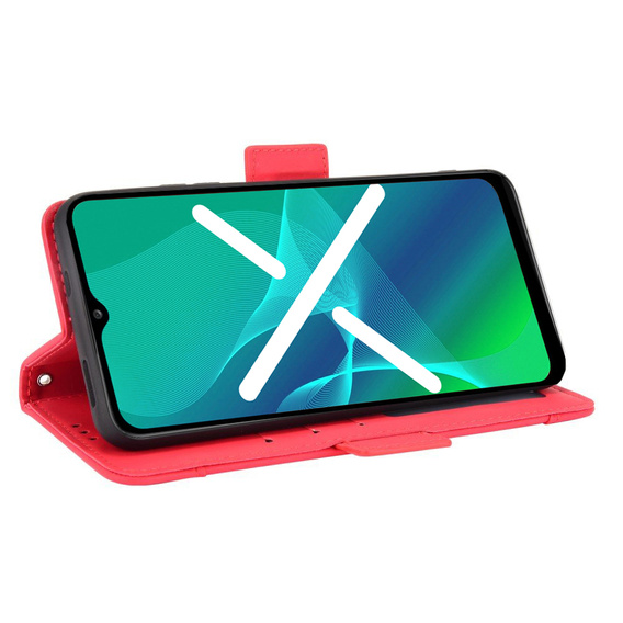 Etui z klapką do Samsung Galaxy M53 5G, Card Slot, czerwone