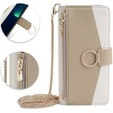 Etui z klapką do Samsung Galaxy S23 Ultra, Wallet Zipper Pocket, z lusterkiem, białe