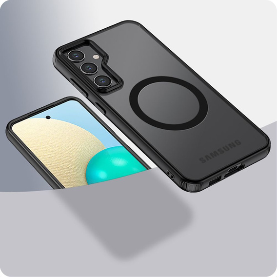 Etui Tech-Protect do Samsung Galaxy A35 5G, Magmat MagSafe, Matowe Przezroczyste / Czarne