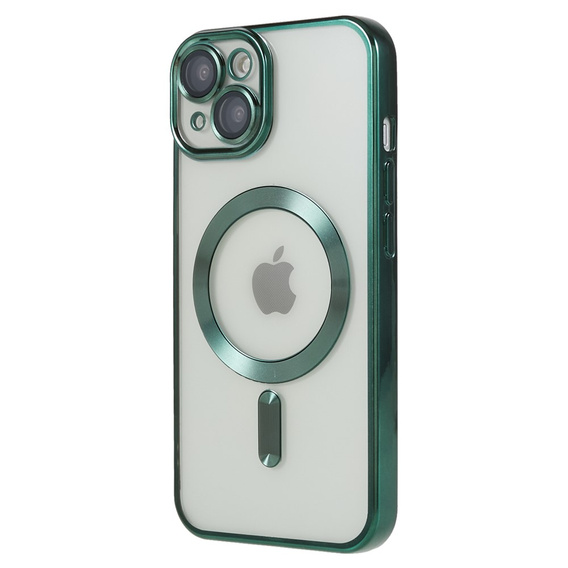 Zestaw Etui do iPhone 14, MagSafe Hybrid, zielone + Szkło