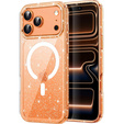 Etui do iPhone 17 Pro, do MagSafe, brokat, przezroczyste