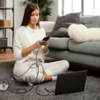 Tech-Protect Kabel UltraBoost 3w1 USB typ-C / microUSB / Lightning 3.5A/100cm, czarny