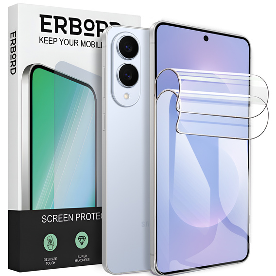 2x Folia Hydrożelowa ERBORD do Samsung Galaxy S25 Edge – niewidoczna, ale skuteczna tarcza