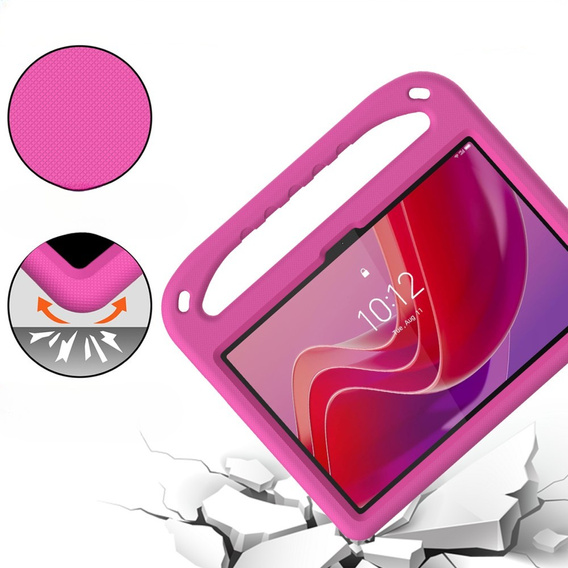 Etui dla dzieci do Lenovo Tab 10.1" TB311FU, dziecięce z uchwytem, różowe