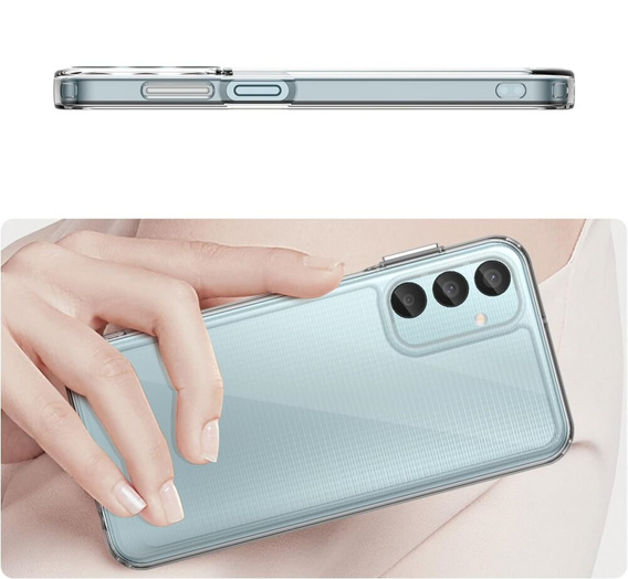 Etui do Samsung Galaxy M15 5G, Fusion Hybrid, przezroczyste / czarne
